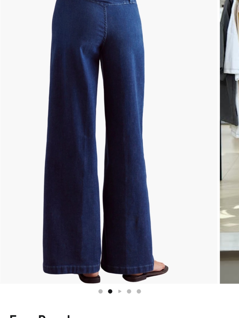 Free People Wide-Leg Deep Indigo Jeans - Picture 2 of 5